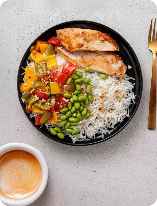 عالية البروتين meal background